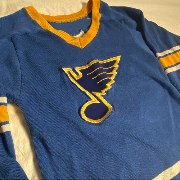 VINTAGE St. Louis Blues Collectible Jersey - appliqué logo, knit, long sleeve S - Picture 6 of 11